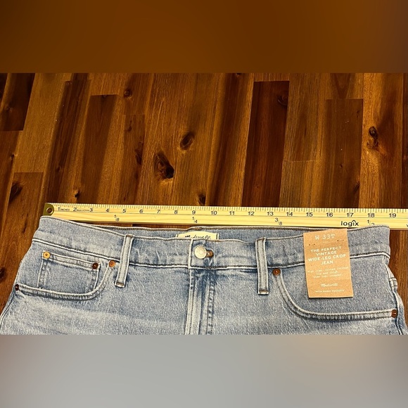 Madewell The Tall Perfect Vintage Wide-Leg Crop Jean Altoona Wash size 16 NP389 - Picture 9 of 16